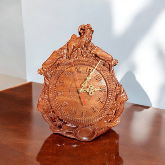 Wooden clock (Jatoba). With electronic mechanism.