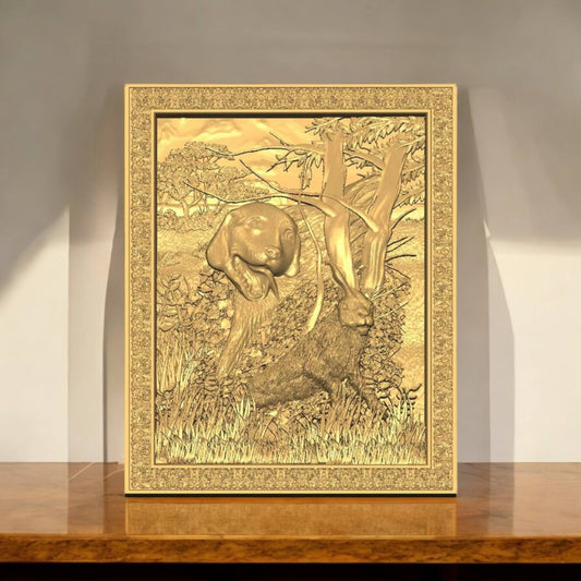 3D picture made of wood. (Oak) 250x300mm